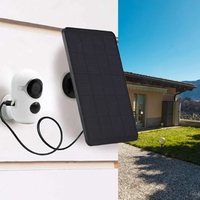 4W 5V Solar Panel Charger 360° Adjustable Bracket Security Camera Solar Cells Charger Micro USB Type C Charging for Light Syste
