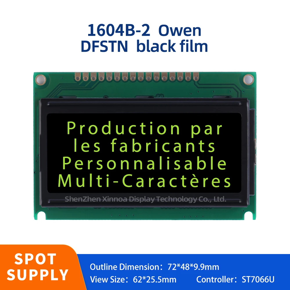 

LCM LCD Display 1604B-2 European Character LCD Module Display DFSTN Black Film Yellow Character Industrial Control Computer