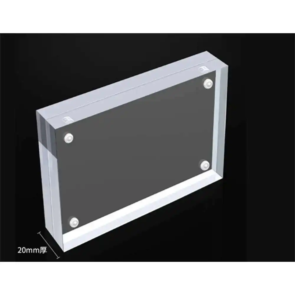 

New Arrival Double-faced Clear Crystal Photo Frame Desk Set Acrylic Magnet Picture Parts Use Photo Frame Magnetic Picture Photo