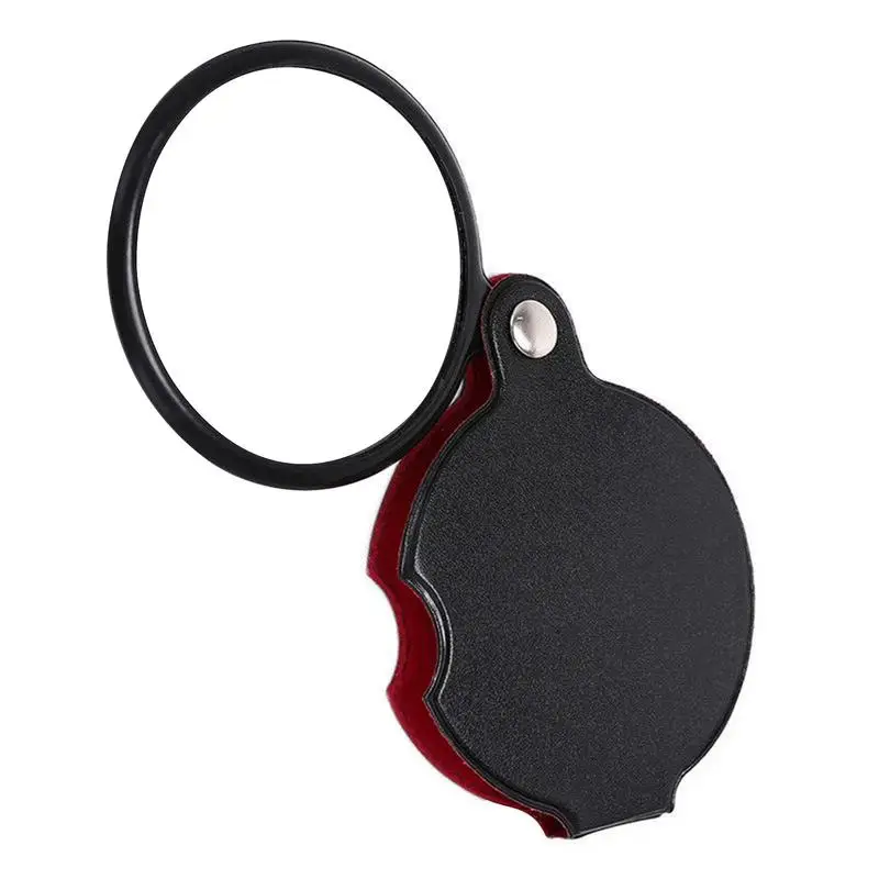 NEW 10X Small Magnifying Glass Mini Pocket Magnifier Folding Magnify Glasses With Protective Holster For Seniors Reading