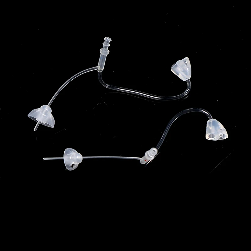 2Pcs/set Left Right Ear Hearing Aid Replacement Tube PVC Transparent Earphone Hearing Amplifier Tool Clinical Eartip Earbud Tip