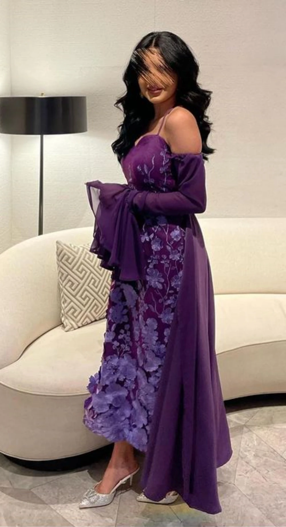 Prom Dresses Halter A-line Anke Length Evening  Flower Lace Satin Formal Occasion Gown vestidos para eventos especiales