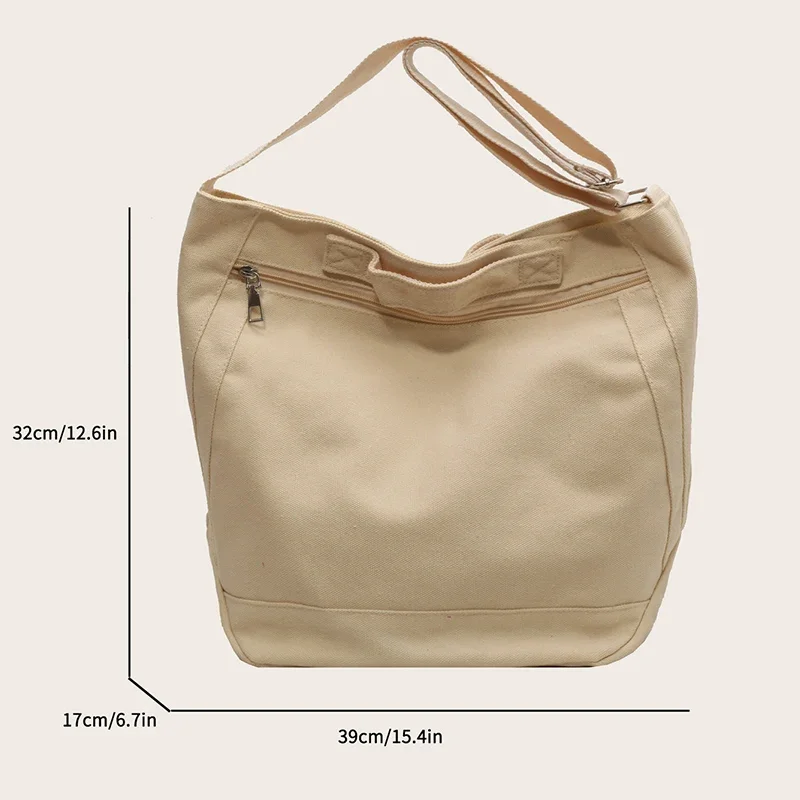 Canvas Large Capacity Shoulder Bag Shopper bag Simple College Student Book Crossbody Bags for Women Handbag Tote bolsa feminina