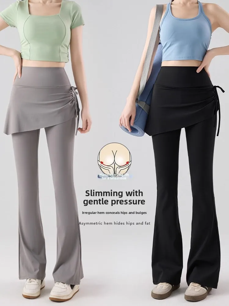 

Bla Yoga Pants Women's High Waist ark Skin Design Micro-crion Hip Concealing Long Trousers Casual Faion