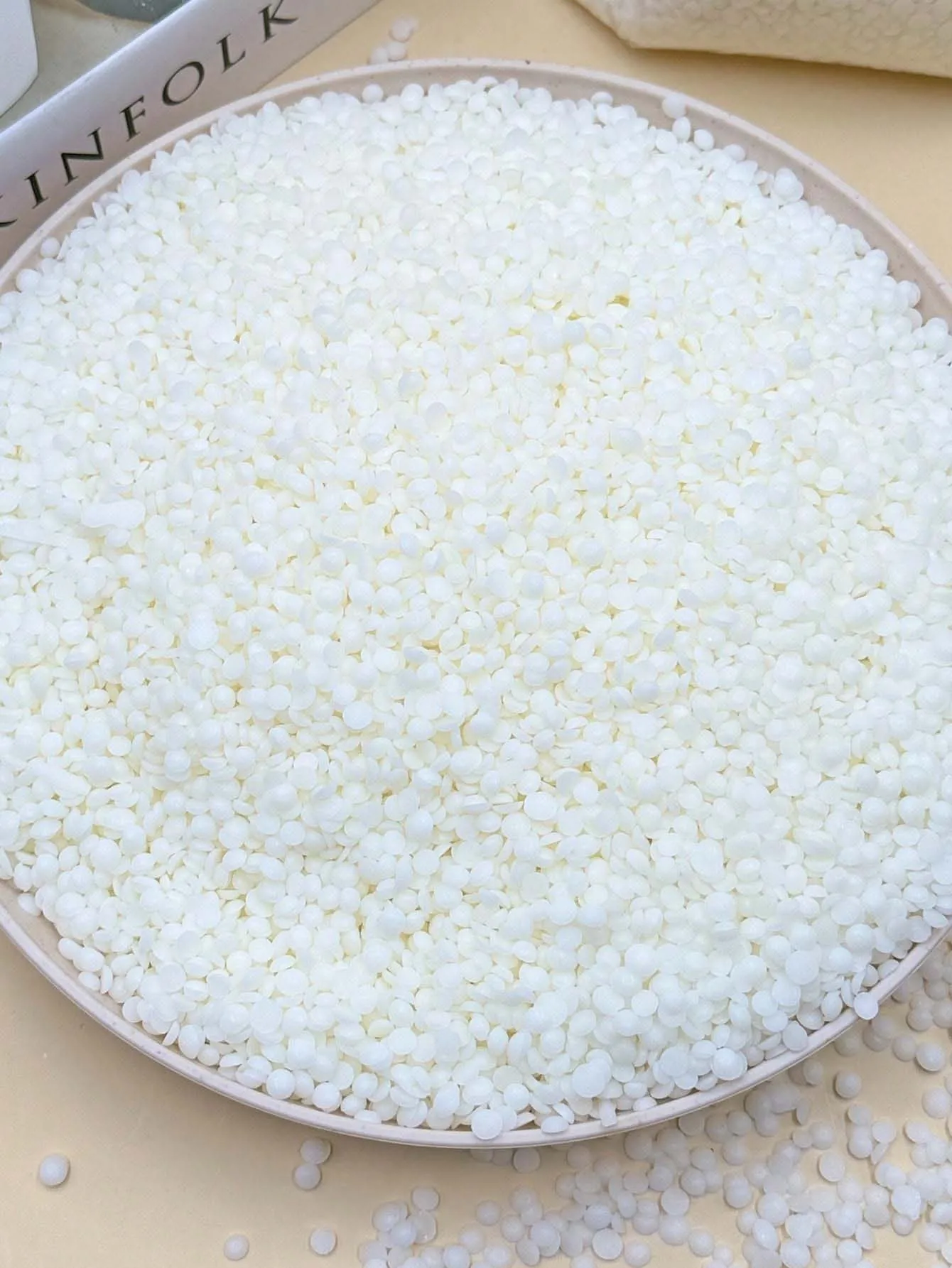 Cera de Soja Natural de 100/200/500/1000g, Cera de Flor de Hielo, Accesorios para Hacer Velas Aromáticas, Cera de Abeja Blanca, Velas Hechas a Mano sin Humo