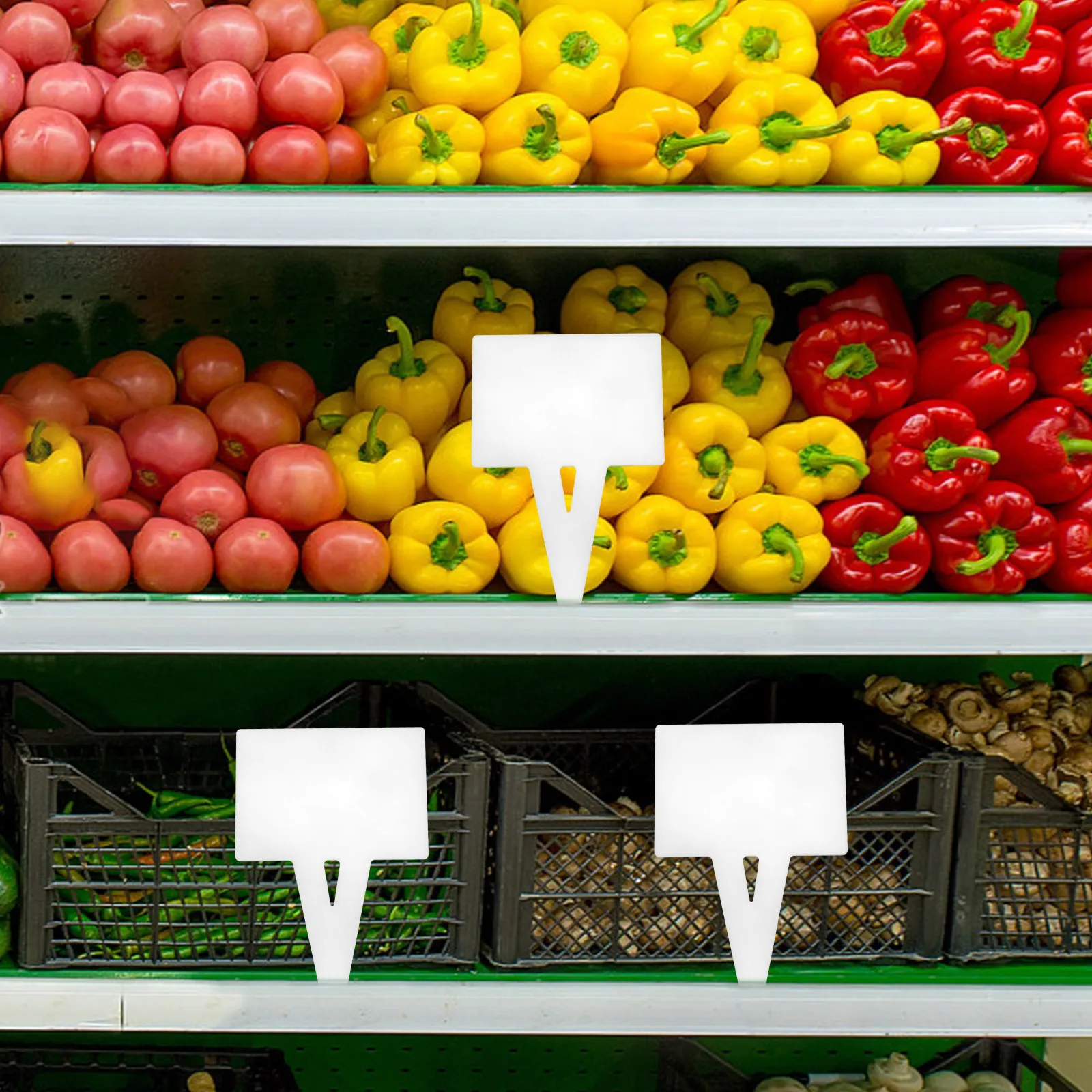 

2Pcs Waterproof Acrylic Sign Board Durable Smooth Surface Writable Reusable Price Display Supermarket Accessory