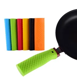 1PC Non Slip Silicone Handle Holder Cookware Parts Potholder Cast Iron Skillet Grip Sleeve Cover Pots Pans Handle Parts