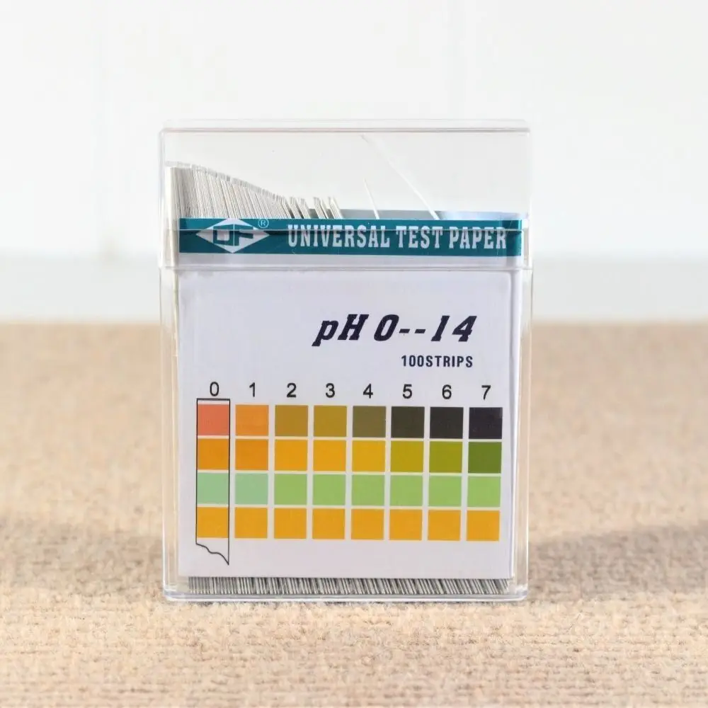 

100 Strips PH Value 0-14 PH Test Paper Professional Litmus Testing Kit Alkaline Acid Indicator Measurement with Plastic Box