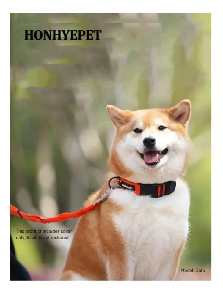 Honhyepet Reflektierendes Hundehalsband Verstellbares Nylon-Sicherheitshalsband mit Tracker-Halterung für Kleine Mittlere Große Hunde EU-Lagerbestand HC7201