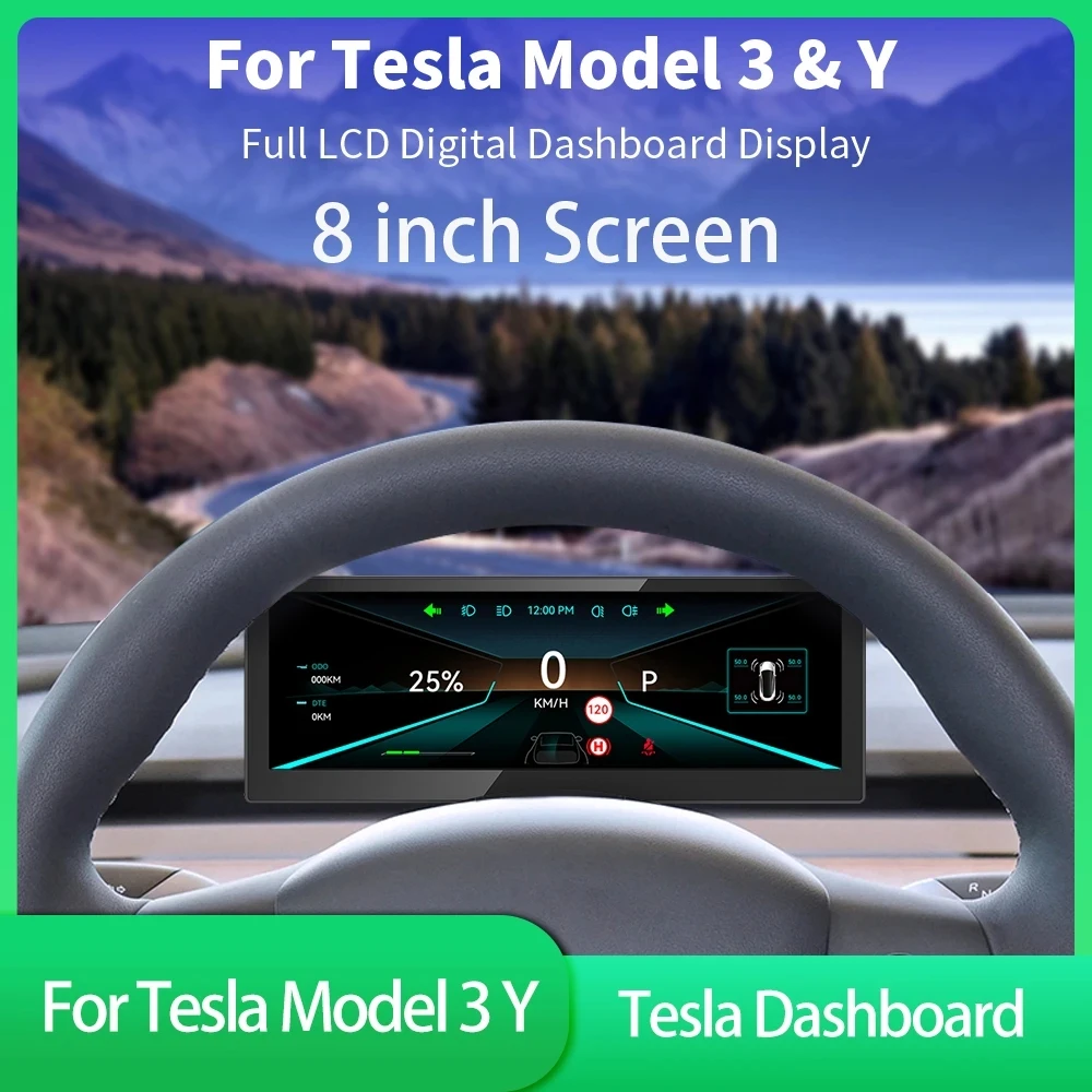 

Для Tesla Model Y 3 дисплей приборной панели 8 дюймов кластер инструмент HD ЖК-метр Спидометр для Tesla модификация автомобильные аксессуары