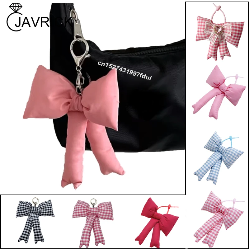 Delicate Bowknot Pendant Keychain Stylish Phone Anti-lost Lanyard Keyring Decoration for Bag Backpack Purse