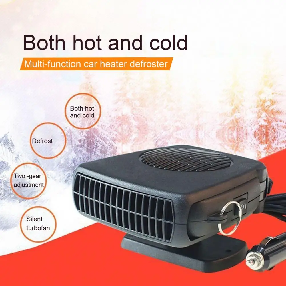 12/24V Car Heater 2 In 1 Car Windshield Fast Heating Defrost Defogger 360 Degree Rotation Auto Heater for Interior Accessories