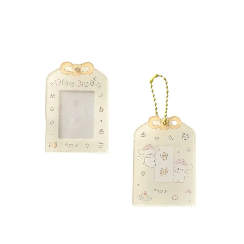 Practical Four-leaf Clover Puppy Certificate Photo Acrylic Card Cover Card Brick Desktop Protection Card Film Card Cover