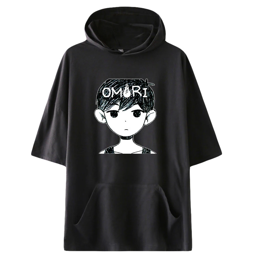 Omori Fashion Hooded T shirts Unisex Summer Short Sleeve T-shirts Hot Sale Casual Streetwear Clothes