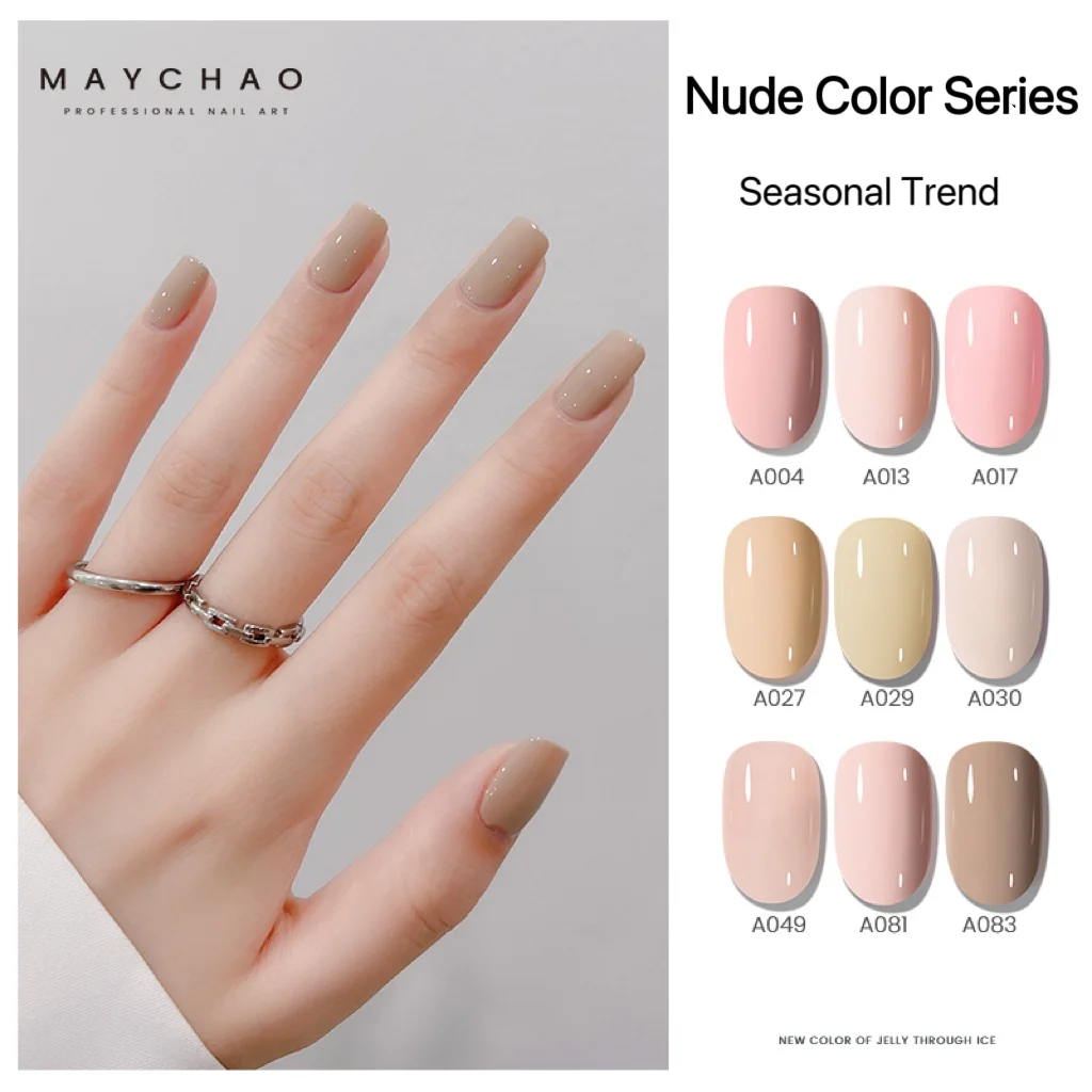 MAYCHAO10ml Gel Smalto per unghie Gel 13 Colori Semi Permanente Solido Gel per unghie Soak Off Gel UV per Base Top Coat Casa fai da te