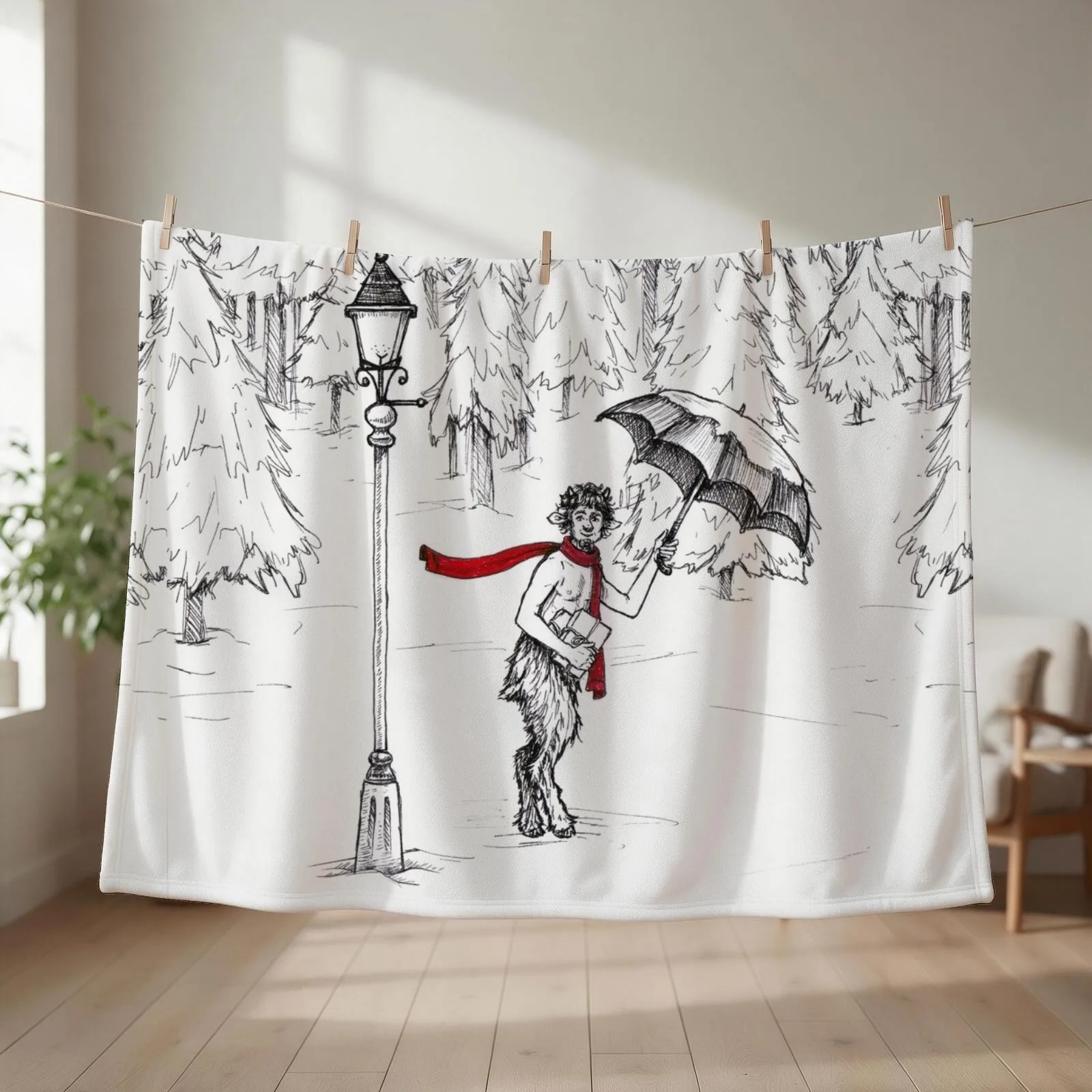 The Lion, The Witch, and the Wardrobe, Chronicles of Narnia Mr. Tumnus Throw Blanket Vintage Loose Blankets