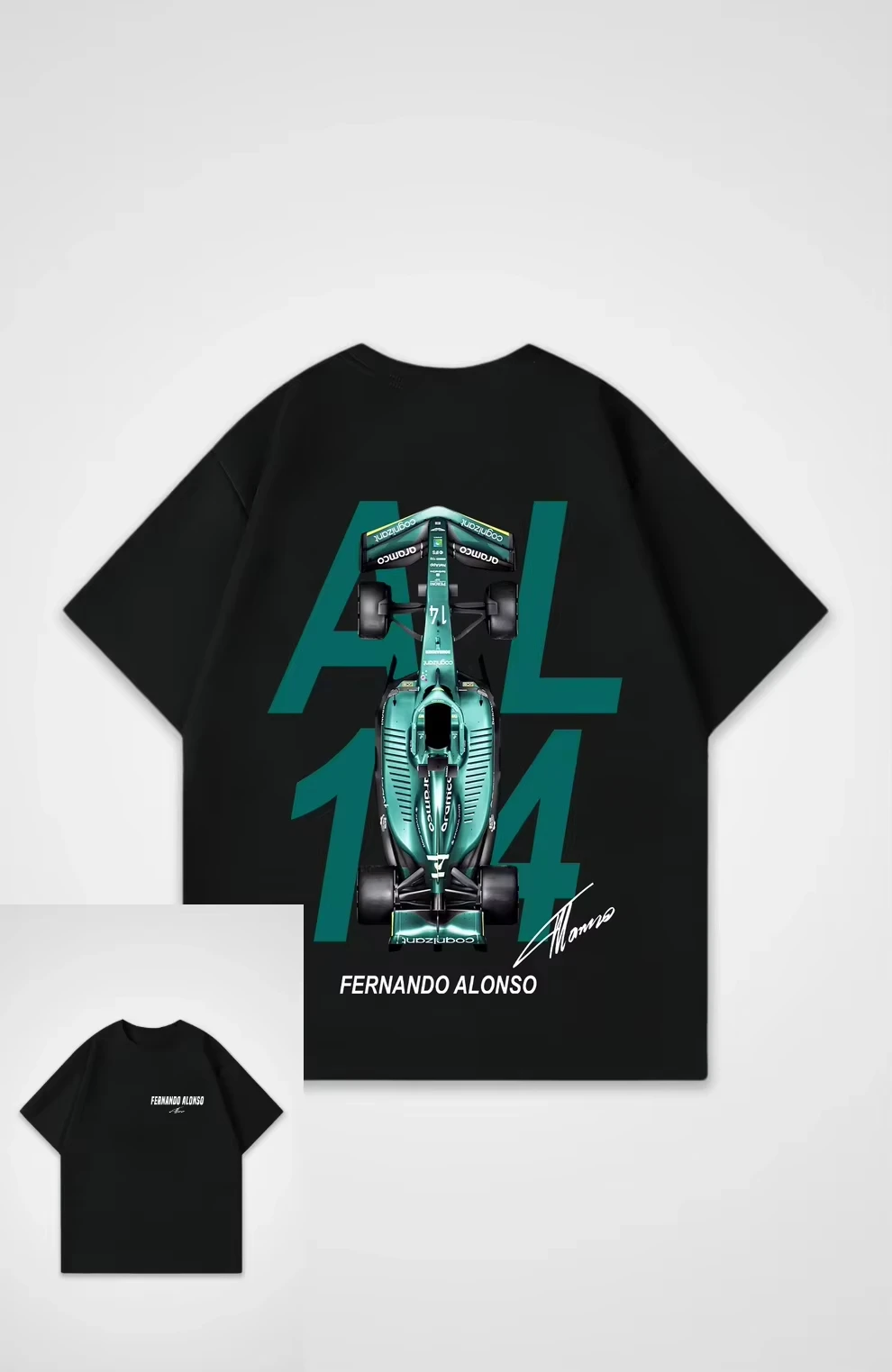 

2025 New Classic Fernando Alonso F1 Yangzize Shirt Racing Car Y2kt T-shirt Crew Collar Casual Cotton T-shirts for Men and Women
