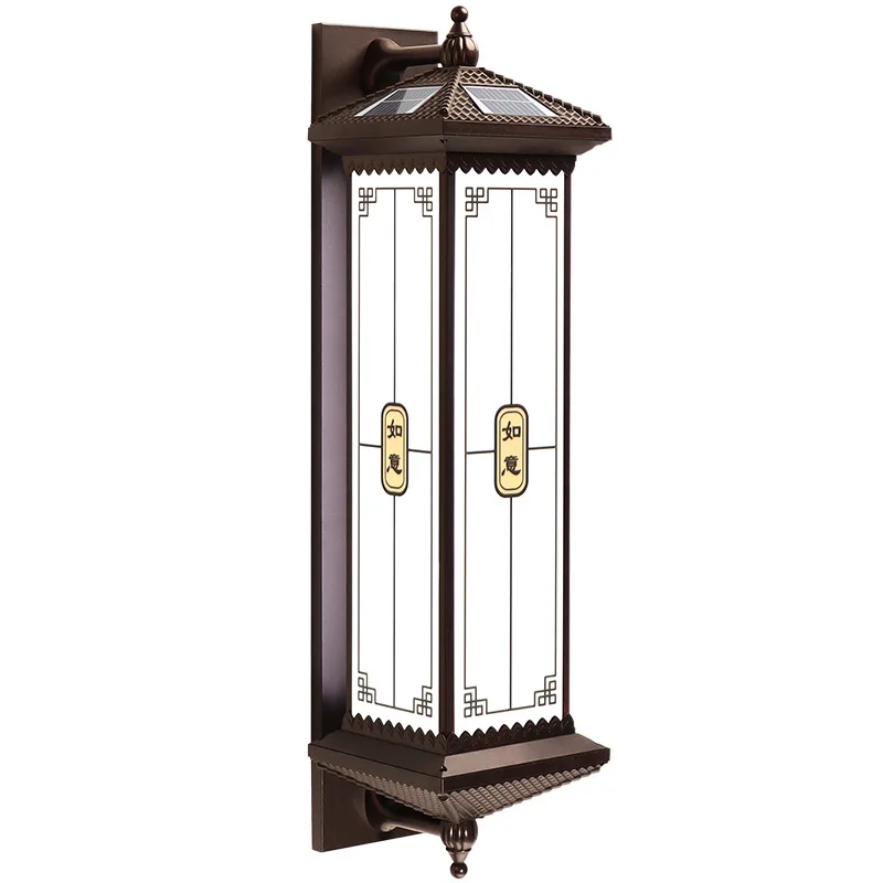 

waterproof solar wall lamp New Chinese terrace courtyard Villa gate balcony exterior