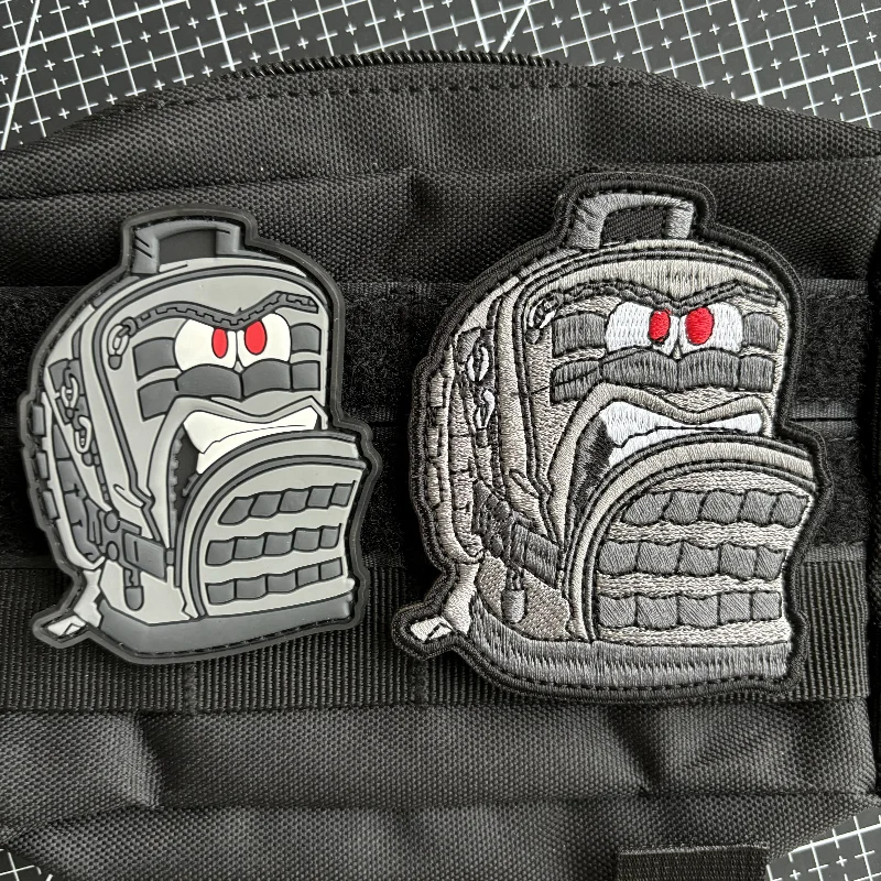 3D PVC Warrior Backpack Tactical Patch Luminous Morale Badge Embroidery Patches for Clothing Hook and Loop Military Stickers