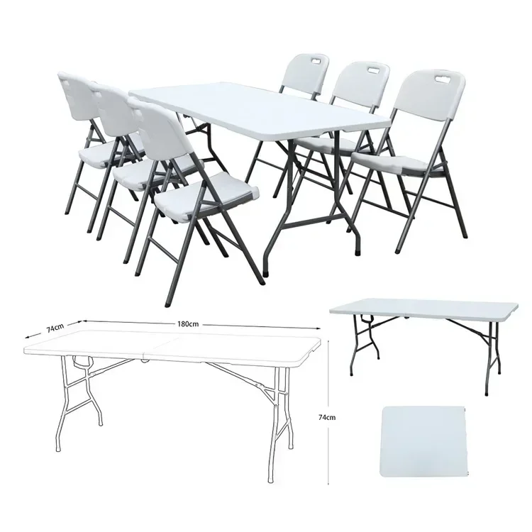 Folding Table Portable  Camping Furniture Portable Folding Camping Table and Chairs for Garden Picnic Hiking