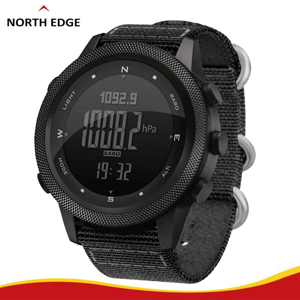 

North Edge Apache-46 спортивные цифровые часы мужские уличные военные классные альтиметр барометр компас наручные часы 5ATM водонепроницаемые часы