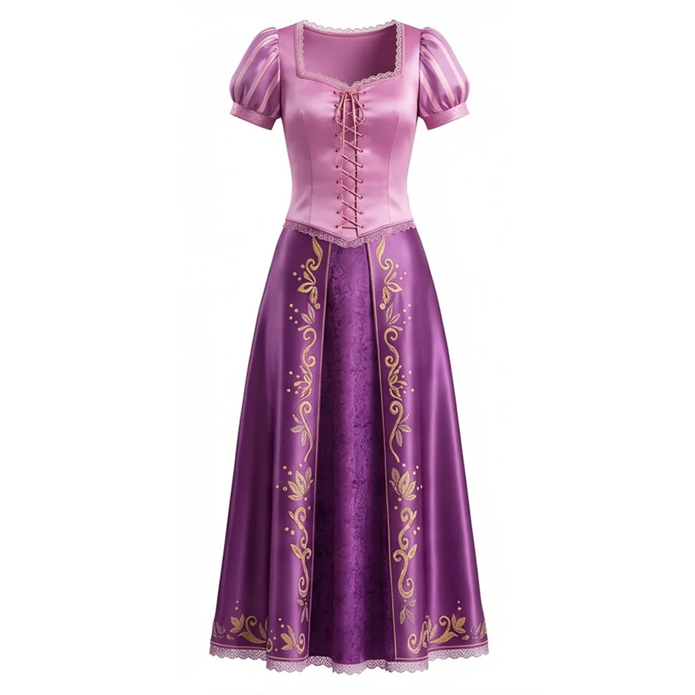 Disfraz de princesa Rapunzel para Halloween, carnaval, fiesta, vestido de princesa de fantasía para mujeres y niñas, disfraz para actuación en escenario