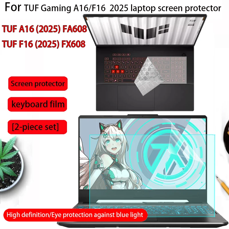 

For TUF Gaming A16/F16 2025 Screen Protector film 16 Inch FX608J/FA608U Computer Keyboard Film Laptop Privacy Protective Film
