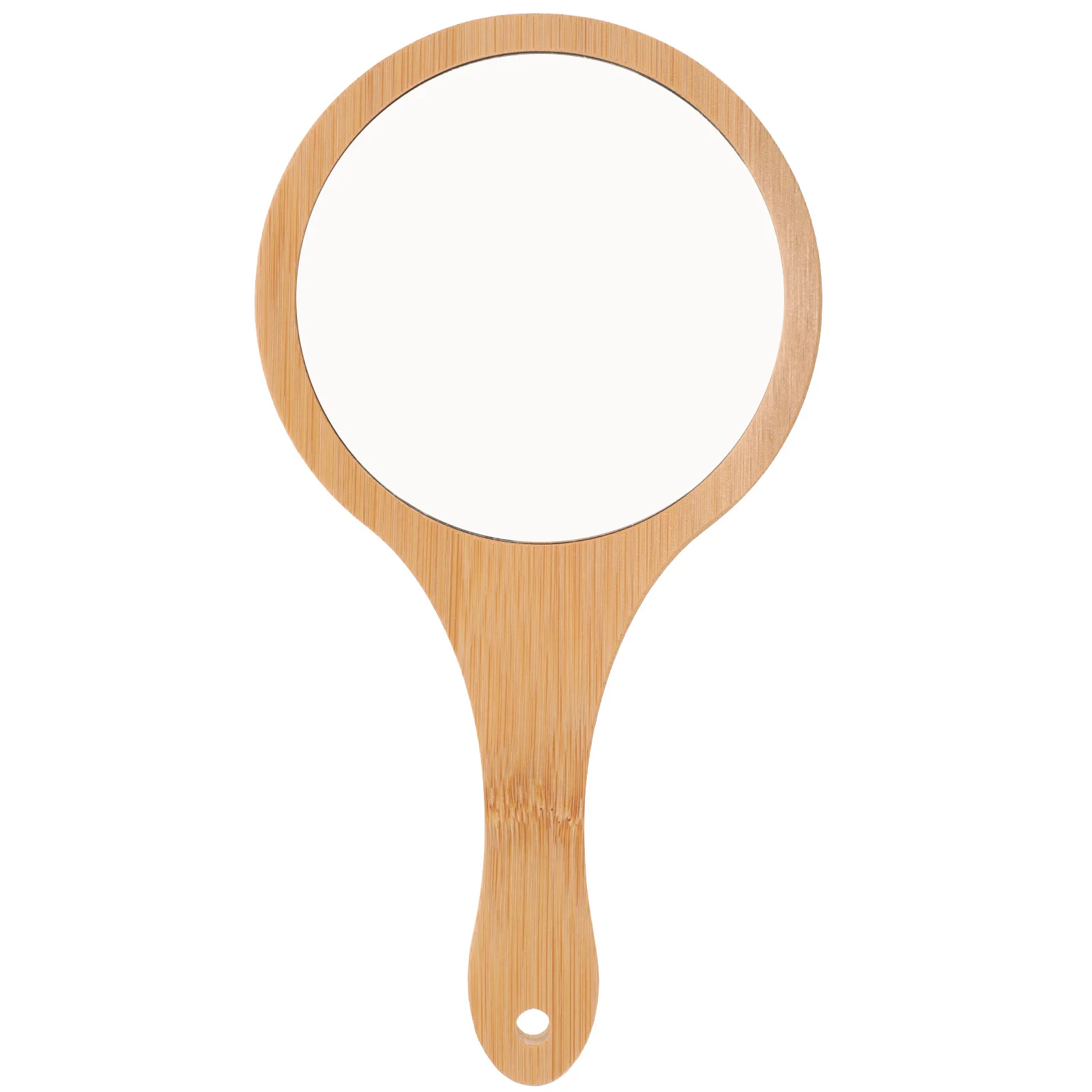 Specchio da viaggio vintage portatile in bambù per trucco da donna Piccolo specchio decorativo leggero per la casa