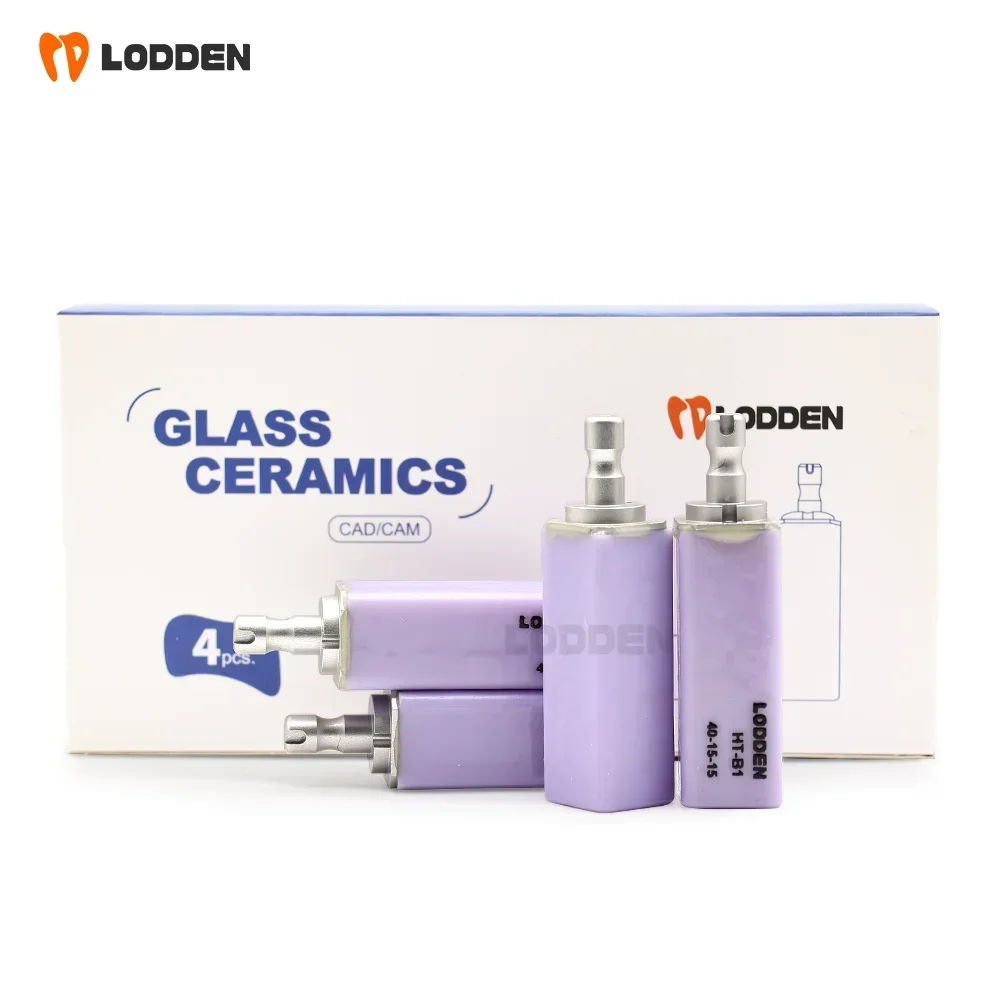 LODDEN 4 Uds. Bloques dentales de disilicato de litio B40 HT/LT chapa Dental vidrio Dental cerámica laboratorio Metarials para CAD CAM