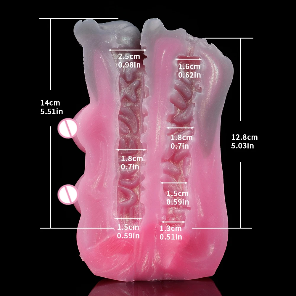 GEEBAファンタジーアニマル膣男性用オナホールシリコン製男性ペニストレーナーポケットプッシーストローカーリアルな質感のオナホールセックストイ