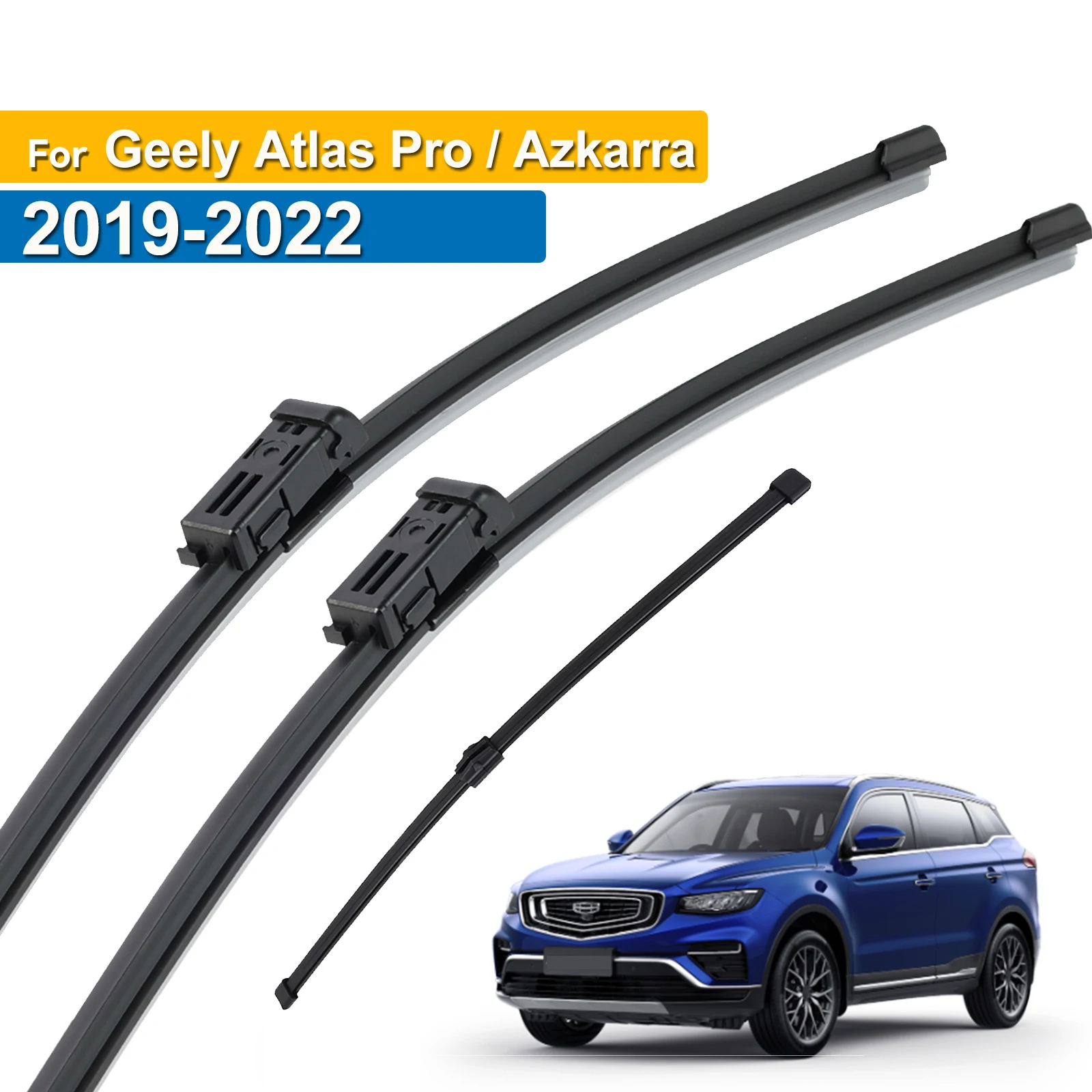 مجموعة شفرات الممسحة الأمامية والخلفية من إريك لجيلي أزكاررا أطلس برو 2019 - 2022 فرشاة المطر للزجاج الأمامي 24 بوصة + 17 بوصة + 12 بوصة #1