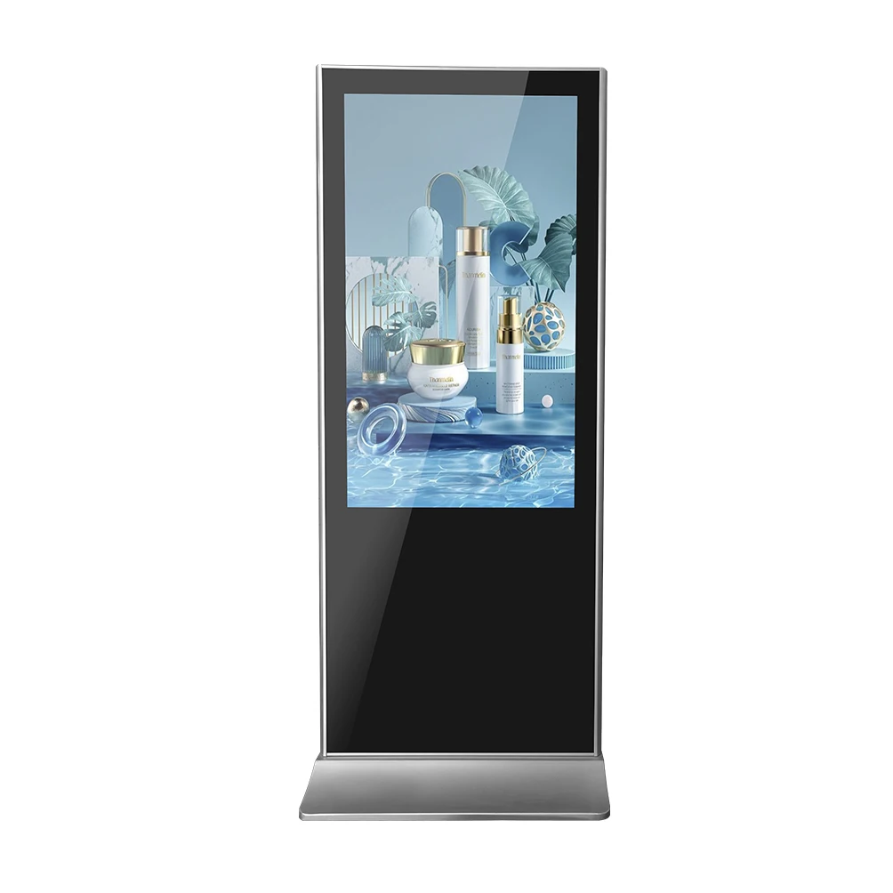 

65 Inch 4K Indoor Commercial Indoor LCD Floor Standing Smart Touch Screen Digital Totem Advertising Display Kiosk