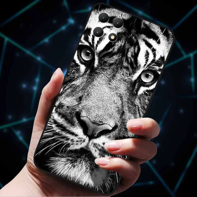 For T-Mobile Revvl 7 5G Case 7Pro 5G 2024 Wolf Lion Soft Silicone TPU Back Cover for T-Mobile REVVL 7 Phone Case T Phone 2 5G