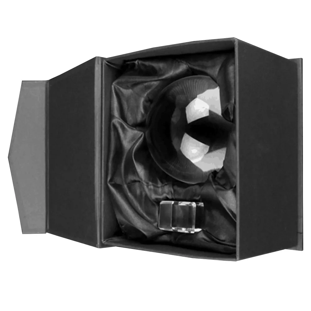 

Transparent Crystal Ball Display Glass Ball Ornament for Decoration 7cm Transparent Ball Base and Black Gift Box