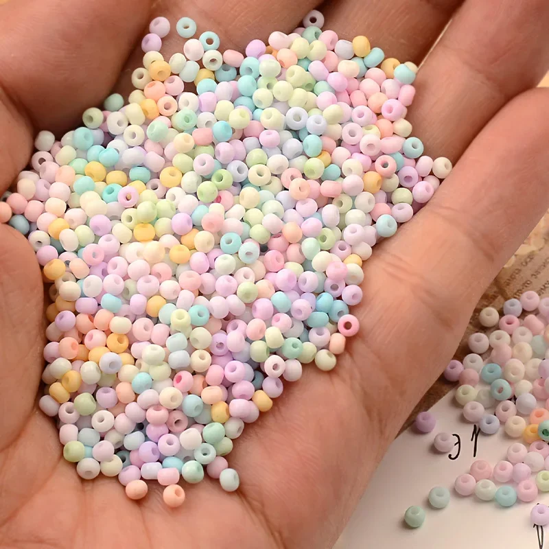 500Pcs 3mm Matte Macaroon Color Glass Seed Beads 8/0 Uniform Round Spacer Beads for DIY Handmade Jewelry Making My Orders Bead