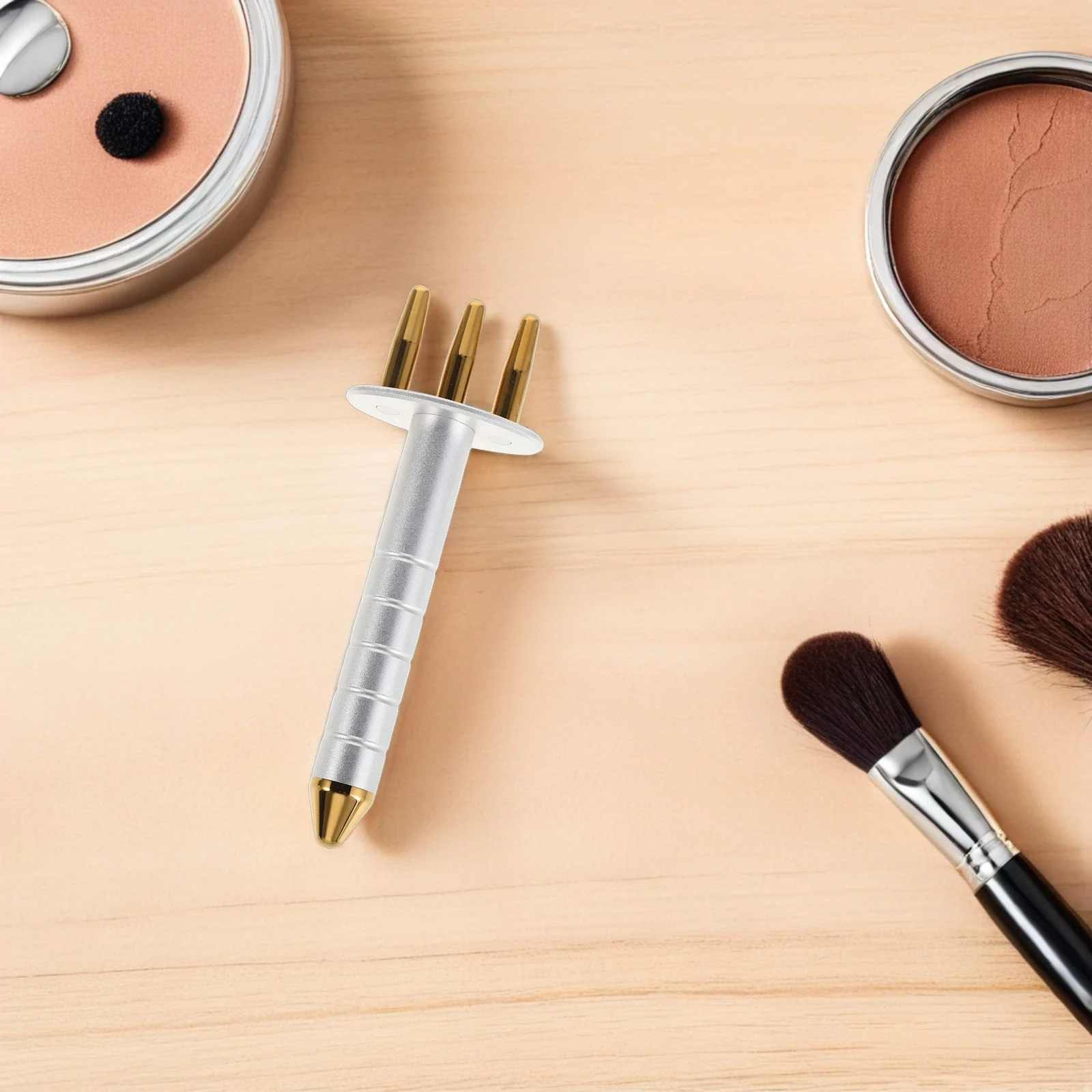 

Массажер для триггерных точек лица, металлический инструмент Гуа Ша с двойной головкой для акупрессуры, меридианного массажа, легкий, удобный для путешествий дизайн