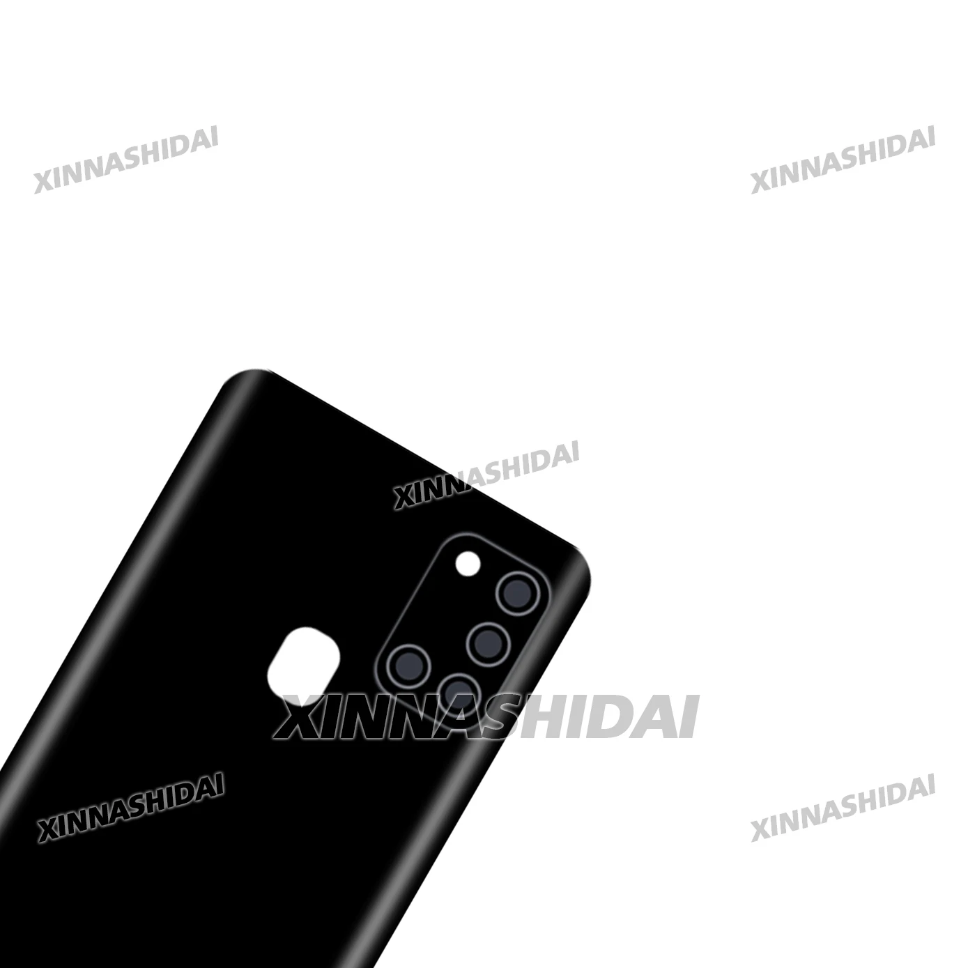 Super Cover For Samsung Galaxy A21S Phone Housing Battery Back Cover Rear Lid Panel Cover Camera Glass Lens
