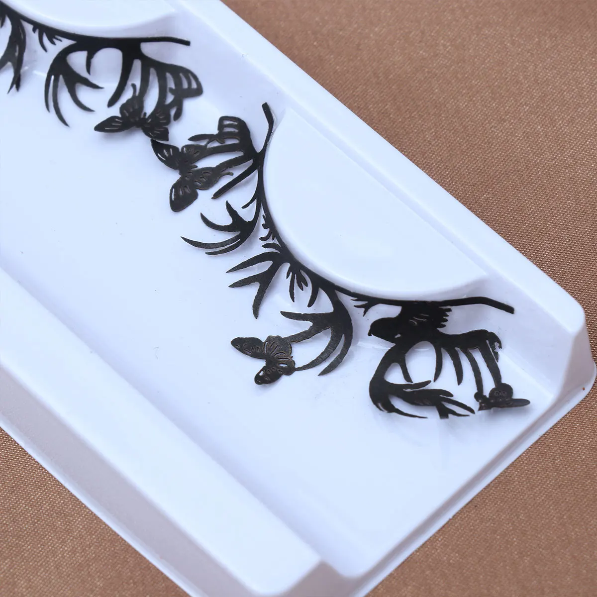 5 pares de pestañas postizas de corte de papel, estilo festivo de Navidad, ropa de fiesta para mujer, accesorio ligero y cómodo para ojos