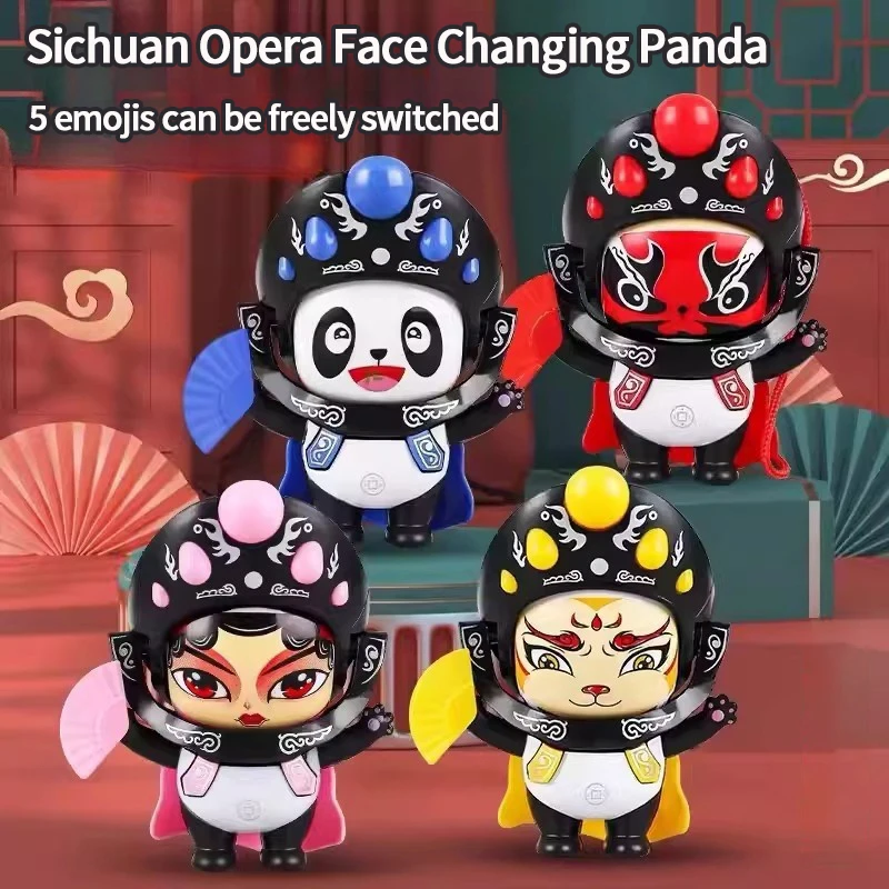 Sichuan Opera Face Changing Dolls Chinese Style Faces Change Makeup Crafts Ornament Traditional Opera Children's Toys Gifts