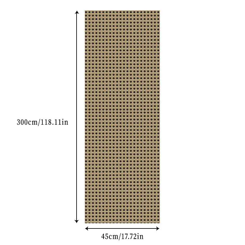 Papier peint auto-adhésif en rotin pour rénovation de meubles, autocollant en vinyle, tapisserie rétro en lin et bois