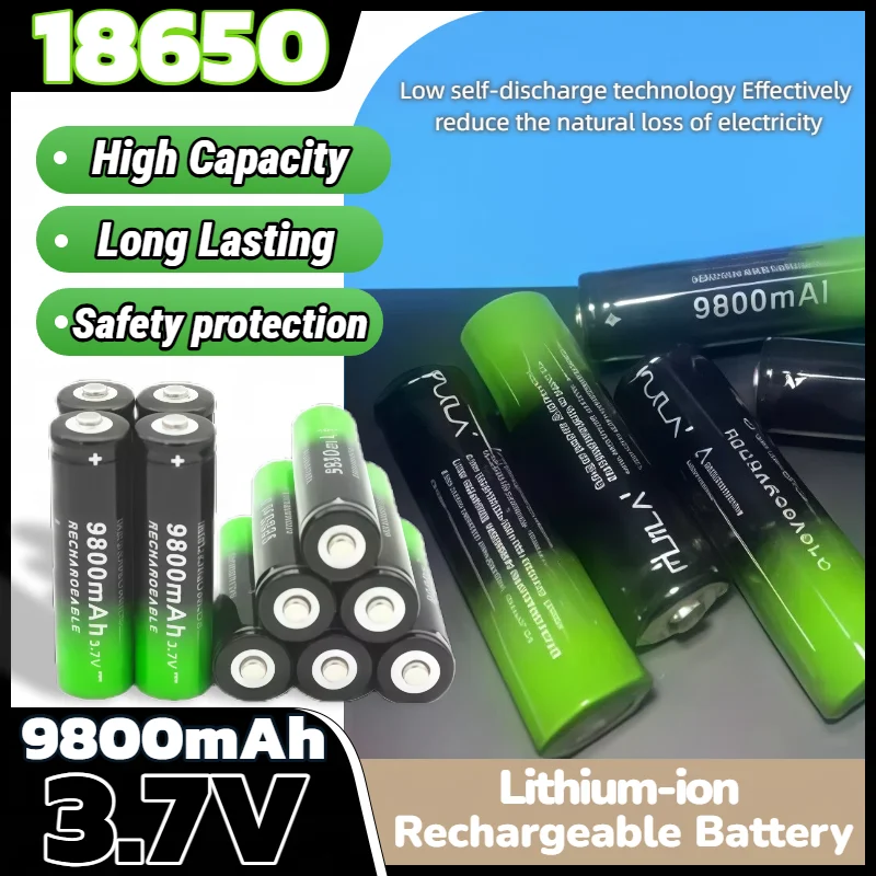 

Hot100% 18650 3.7V 9800mAh li-Ion Rechargeable Battery for Flashlight Torch Headlamp Li-ion Rechargeable Battery Drop Shipping