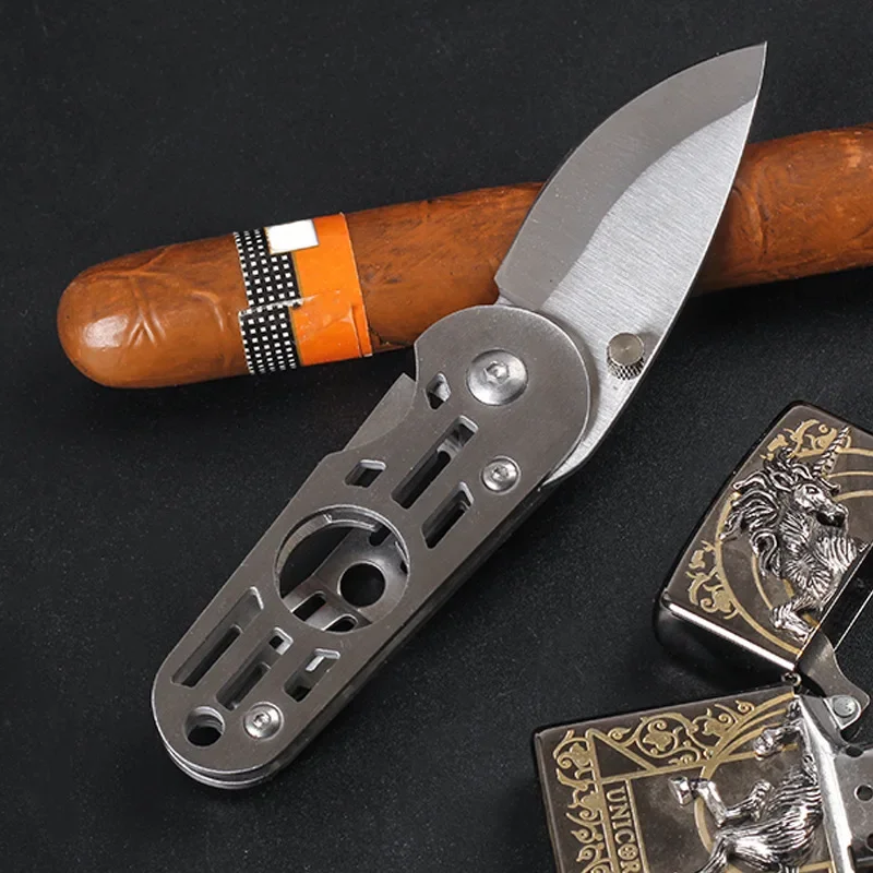 2 in 1 Stainless Steel Cigar Cutter gift package Metal Guillotine Scissors Gift gold Portable Smoking Accessories Gifts For Man