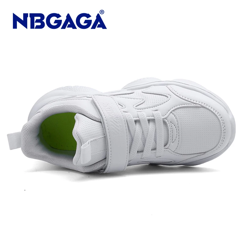 Zapatillas de deporte antideslizantes para niños y niñas, zapatos blancos informales para correr, suela suave, tenis, escuela, deportes al aire