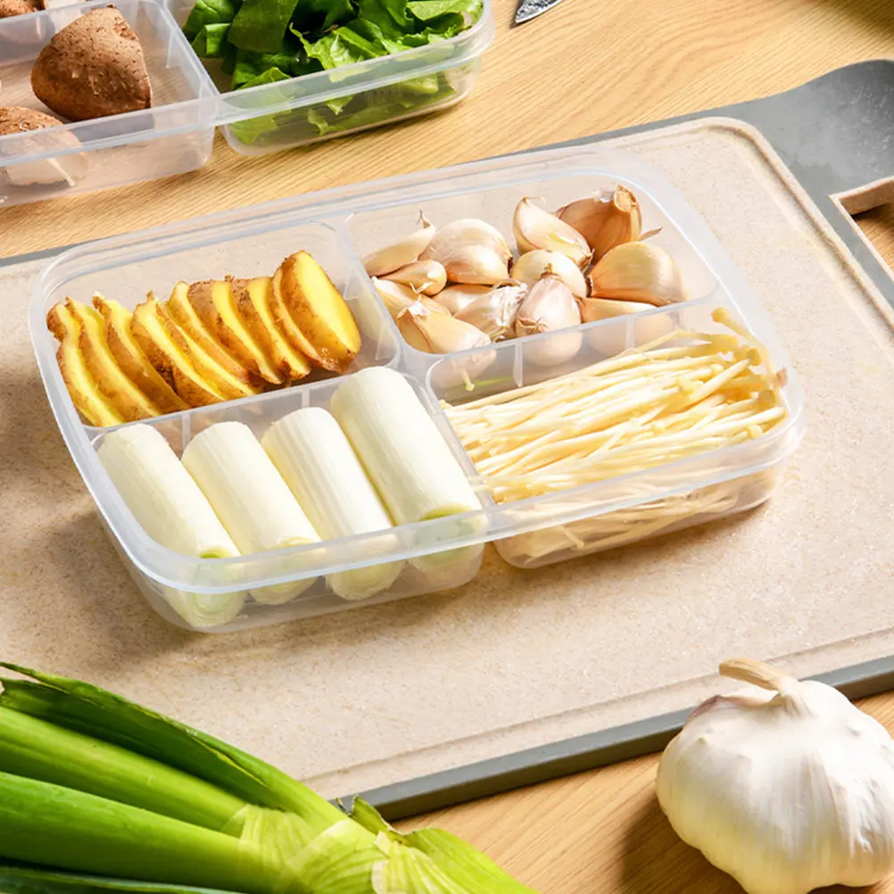 

2Pcs Food Storage Box Preserve Freshness Stackable Lid Fridge Pantry Freezer Organizer Vegetable Fruit Egg Storage Container