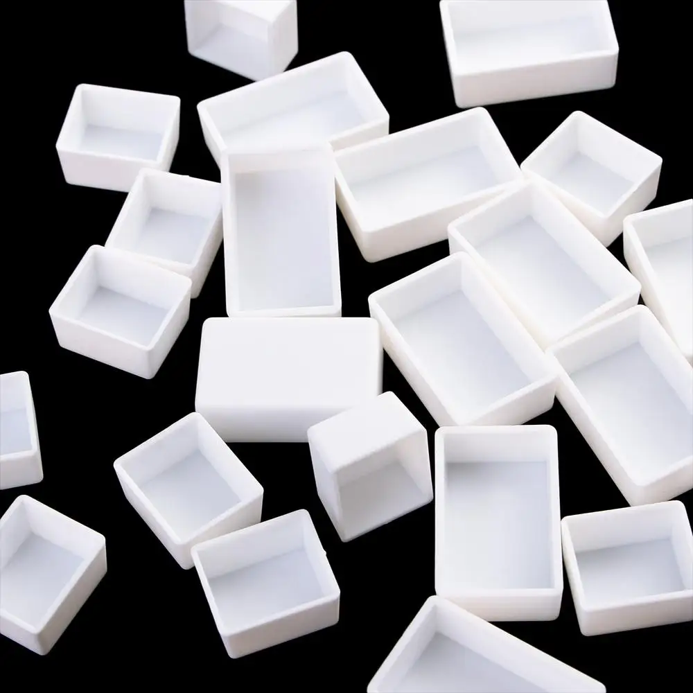 3.2ml White Plastic Half Pans Empty Full Pan Watercolor Paint Grid Paint Palette Painting Supplies Art Supplies