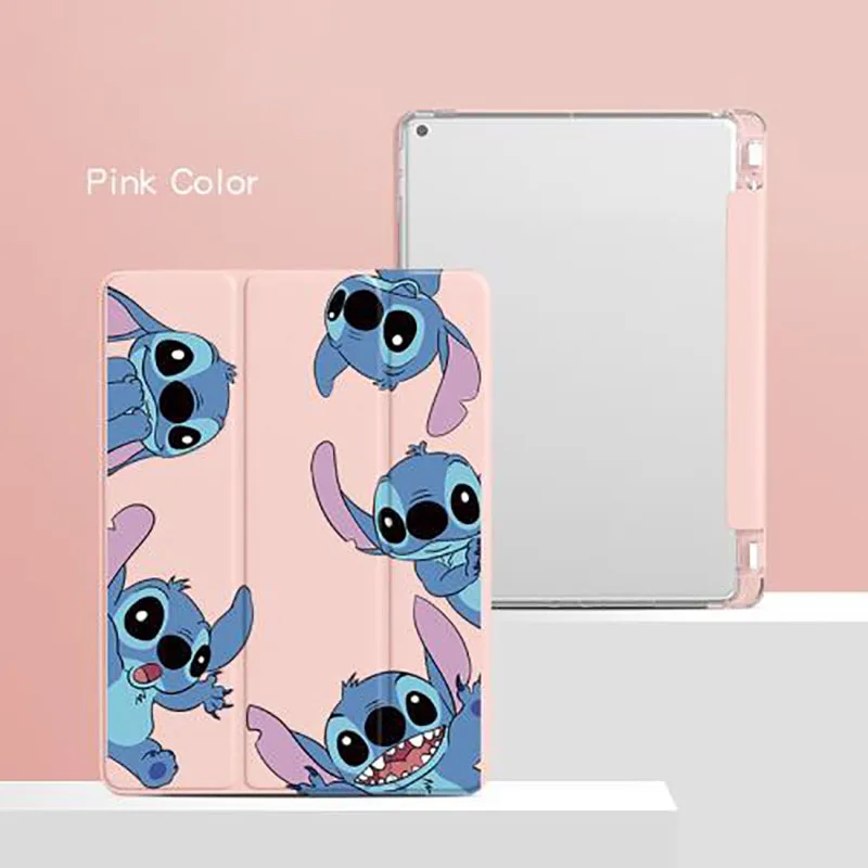 Cartoon Stitch Case For iPad Air 4 5 iPad 9.7 7th 8th 9th 10.2 Case For iPad Pro 11 Mini4 5 10.9 Silicone Shockproof Smart Cover