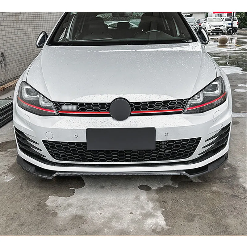 For Volkswagen Golf MK7 GTI R Rline 2013-2016 Car Front Bumper Lip Splitter Parts Front Blade Guard Protector Cover Accessories