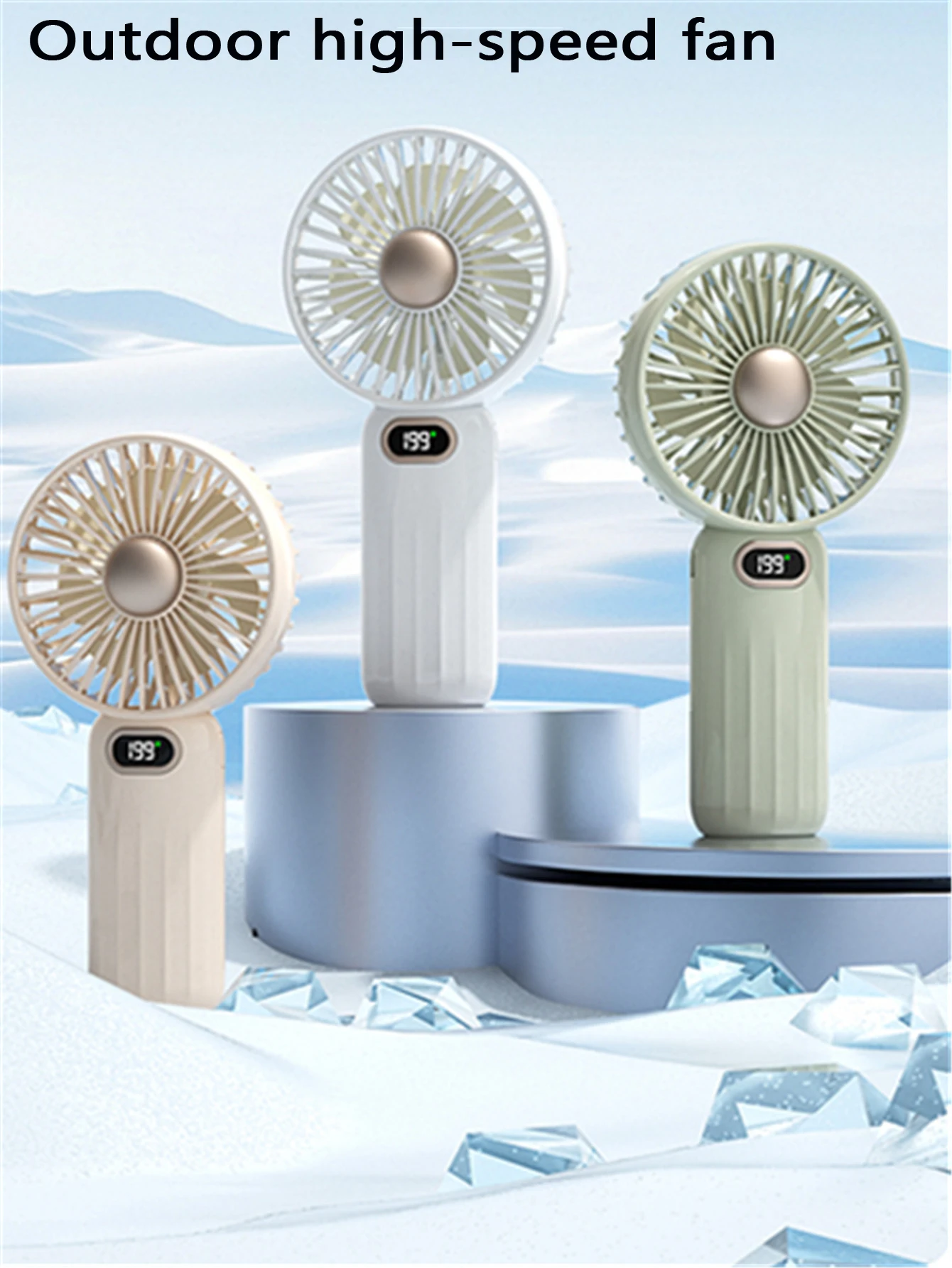 

MEET SUN 199 Speed High-speed Handheld Electric Fan with USB Mini Portable Charging Small Fan Desktop Small Electric Fan