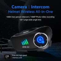 Q28-2X Bt5.3 casco de motocicleta 1000M intercomunicador para compartir música aplicación Wifi cámara de salpicadero Auto Dvr 1080P HD grabación de foto y vídeo tarjeta Tf