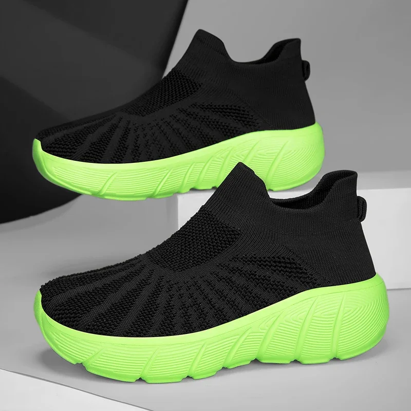 

Спортивная обувь унисекс, легкая удобная дышащая обувь без шнуровки на толстой подошве, прогулочная обувь, повседневная одежда для подростков, повседневные кроссовки